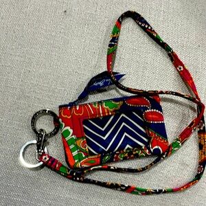 Vera Bradley women’s outlets cotton zip ID used.